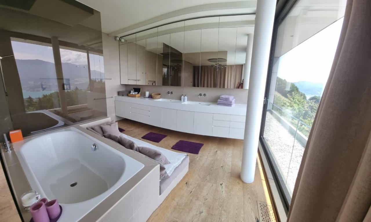 Attersee Luxury Design Villa With Dream Views, Large Pool And Sauna Nussdorf am Attersee Exterior photo