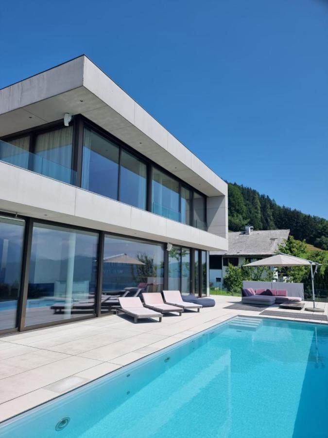Attersee Luxury Design Villa With Dream Views, Large Pool And Sauna Nussdorf am Attersee Exterior photo